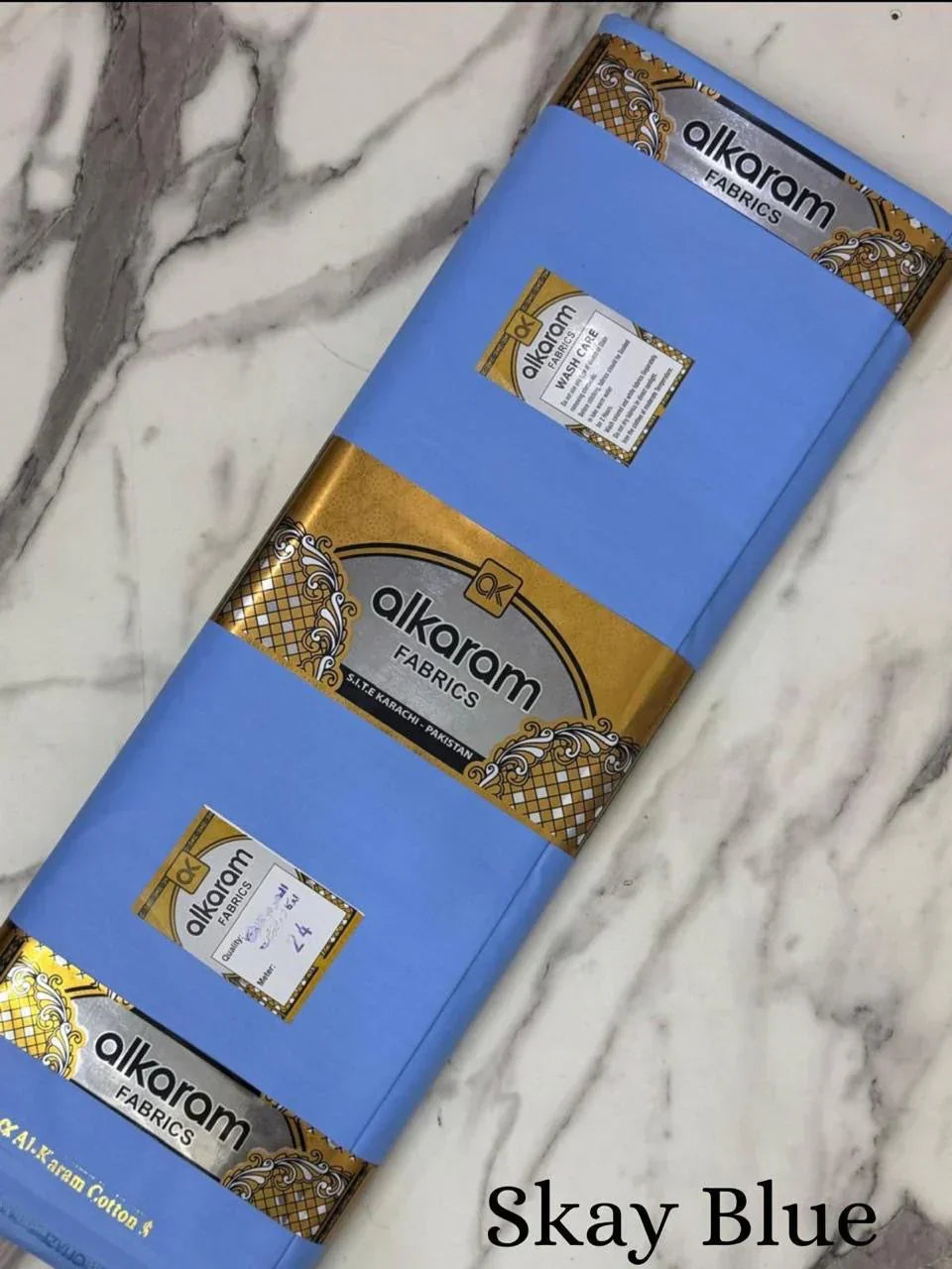 Skey Blue Al Karam Cotton