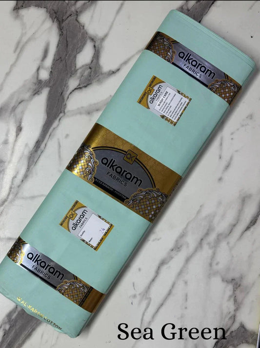 Sea Green Al Karam Cotton