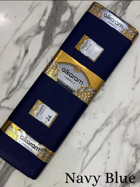 Navy Blue Al Karam Cotton
